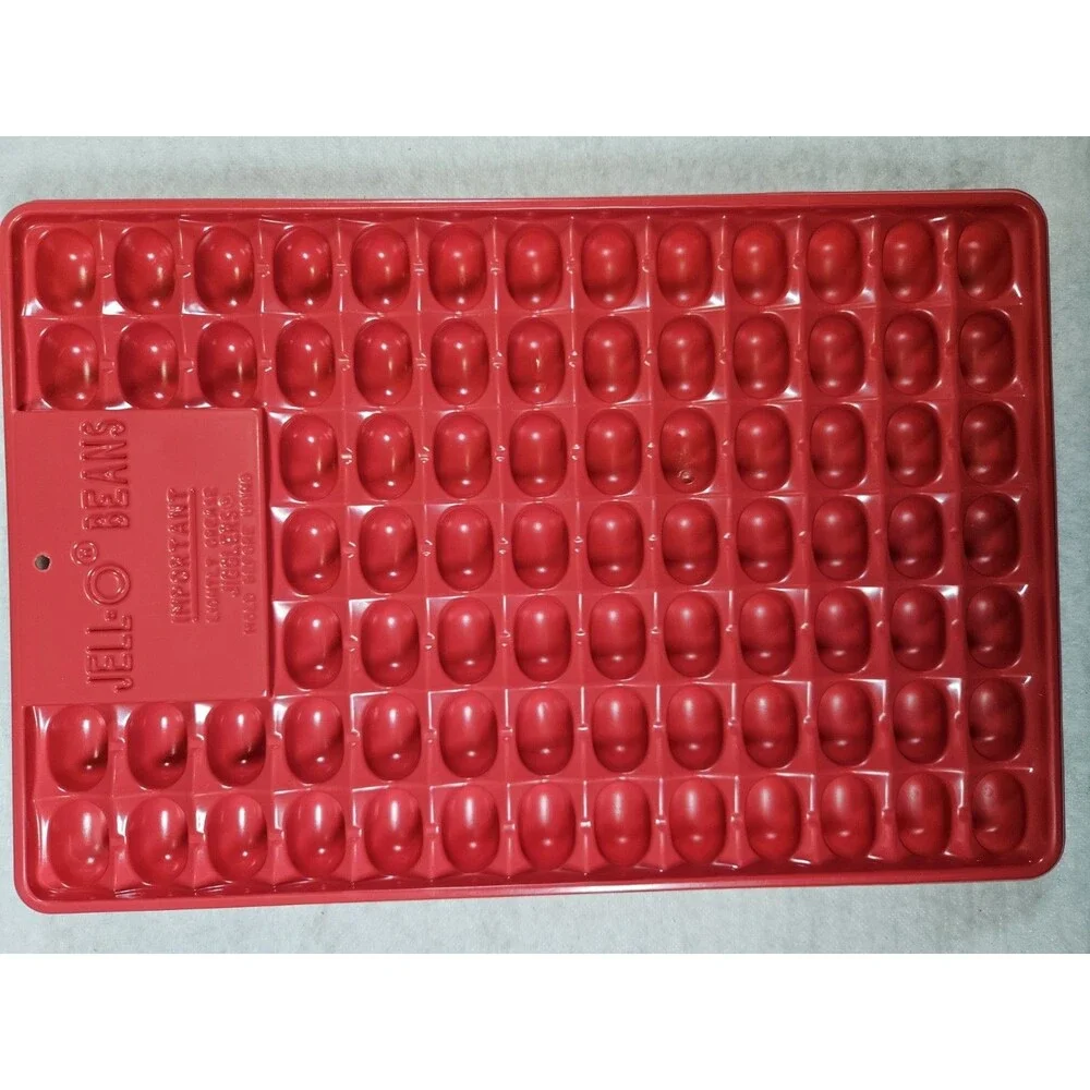 Vintage Jell-O Jelly Beans Jello Molds Easter Jiggler Shooter Mold Tray Lot of 2